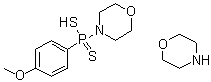 structure of CAS# 106740-09-4, (4-Methoxyphenyl)morpholino-phosphinodithioic acid compound with morpholine;GYY 4137