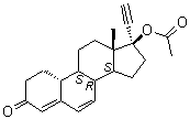17-Hydroxy-19-nor-17alpha-pregna-4,6-dien-20-yn-3-one acetate molecular structure (CAS 106765-04-2)