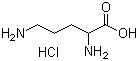 结构式 CAS# 1069-31-4, DL-鸟氨酸盐酸盐