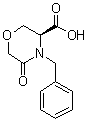structure of CAS# 106973-37-9, (3S)-4-Benzyl-5-oxomorpholine-3-carboxylic acid