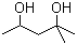 structure of CAS# 107-41-5, 2-Methyl-2,4-pentanediol;2-Methylpentan-2,4-diol; Hexylene glycol