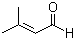 3-甲基-2-丁烯醛分子结构 (CAS 107-86-8)