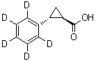trans-2-(Phenyl-d<sub>5</sub>)cyclopropanecarboxylic acid molecular structure (CAS 107077-95-2)