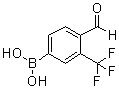 结构式 CAS# 1072944-24-1, (4-甲酰基-3-(三氟甲基)苯基)硼酸