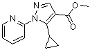 结构式 CAS# 1072944-47-8, 5-环丙基-1-(2-吡啶基)-1H-吡唑-4-羧酸甲酯