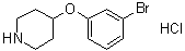 结构式 CAS# 1072944-50-3, 4-(3-溴苯氧基)哌啶盐酸盐