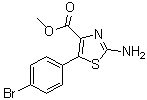 2-Amino-5-(4-bromophenyl)-4-thiazolecarboxylic acid methyl ester molecular structure (CAS 1072944-52-5)