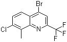 结构式 CAS# 1072944-67-2, 4-溴-7-氯-8-甲基-2-(三氟甲基)喹啉