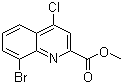 structure of CAS# 1072944-68-3, Methyl 8-bromo-4-chloroquinoline-2-carboxylate