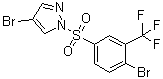 structure of CAS# 1072944-72-9, 4-Bromo-1-[[4-bromo-3-(trifluoromethyl)phenyl]sulfonyl]-1H-pyrazole