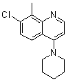 structure of CAS# 1072944-74-1, 7-Chloro-8-methyl-4-(1-piperidinyl)quinoline