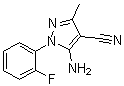 structure of CAS# 1072944-83-2, 5-Amino-1-(2-fluorophenyl)-3-methyl-1H-pyrazole-4-carbonitrile