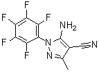 5-Amino-3-methyl-1-(2,3,4,5,6-pentafluorophenyl)-1H-pyrazole-4-carbonitrile molecular structure (CAS 1072944-84-3)