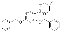 structure of CAS# 1072944-91-2, 5-(5,5-Dimethyl-1,3,2-dioxaborinan-2-yl)-2,4-bis(phenylmethoxy)pyrimidine