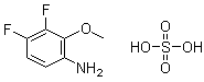 3,4-Difluoro-2-methoxybenzenamine sulfate (1:1) molecular structure (CAS 1072945-56-2)