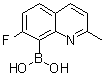 结构式 CAS# 1072945-61-9, (7-氟-2-甲基-8-喹啉基)硼酸