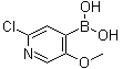 (2-Chloro-5-methoxy-4-pyridinyl)boronic acid molecular structure (CAS 1072945-98-2)