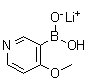structure of CAS# 1072946-24-7, (4-Methoxy-3-pyridinyl)boronic acid lithium salt (1:1)