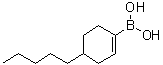 结构式 CAS# 1072946-31-6, (4-戊基-1-环己烯-1-基)硼酸