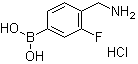 [4-(Aminomethyl)-3-fluorophenyl]boronic acid hydrochloride (1:1) molecular structure (CAS 1072946-45-2)