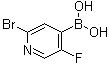 结构式 CAS# 1072951-43-9, (2-溴-5-氟吡啶-4-基)硼酸