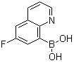 结构式 CAS# 1072951-44-0, (6-氟-8-喹啉基)硼酸