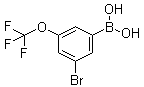 structure of CAS# 1072951-48-4, [3-Bromo-5-(trifluoromethoxy)phenyl]boronic acid