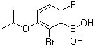 结构式 CAS# 1072951-75-7, [2-溴-6-氟-3-(异丙氧基)苯基]硼酸