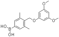structure of CAS# 1072951-94-0, [4-[(3,5-Dimethoxyphenoxy)methyl]-3,5-dimethylphenyl]boronic acid