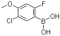 结构式 CAS# 1072952-18-1, (5-氯-2-氟-4-甲氧基苯基)硼酸