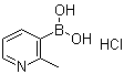 结构式 CAS# 1072952-34-1, (2-甲基-3-吡啶基)硼酸盐酸盐