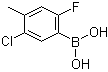 结构式 CAS# 1072952-42-1, (5-氯-2-氟-4-甲基苯基)硼酸