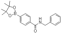 structure of CAS# 1073353-57-7, 4-(N-Benzylaminocarbonyl)phenylboronic acid pinacol ester;N-Benzyl-4-(4,4,5,5-tetramethyl-1,3,2-dioxaborolan-2-yl)benzamide