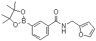 structure of CAS# 1073353-63-5, 3-(Furfurylaminocarbonyl)benzeneboronic acid pinacol ester;N-(2-Furanylmethyl)-3-(4,4,5,5-tetramethyl-1,3,2-dioxaborolan-2-yl)benzamide