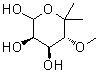5,5-Di-C-methyl-4-O-methyl-L-lyxopyranose molecular structure (CAS 107739-83-3)