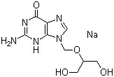 structure of CAS# 107910-75-8, Ganciclovir sodium;2-Amino-1,9-dihydro-9-[[2-hydroxy-1-(hydroxymethyl)ethoxy]methyl]-6H-purin-6-one sodium salt