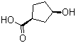 (1S)-cis-3-Hydroxycyclopentanecarboxylic acid molecular structure (CAS 107983-78-8)
