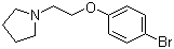 structure of CAS# 1081-73-8, N-[2-(4-Bromophenoxy)ethyl]pyrrolidine;4-[2-Pyrrolidinoethoxy]phenyl bromide