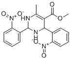 structure of CAS# 108139-78-2, Methyl 6-methyl-2,4-bis(2-nitrophenyl)-1,2,3,4-tetrahydropyrimidine-5-carboxylate