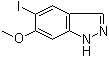 structure of CAS# 1082041-59-5, 5-Iodo-6-methoxy-1H-indazole