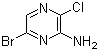 结构式 CAS# 1082843-72-8, 3-氯-6-溴吡嗪-2-胺