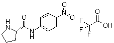 结构式 CAS# 108321-19-3, (2S)-N-(4-硝基苯基)-2-吡咯烷甲酰胺单(三氟乙酸)盐