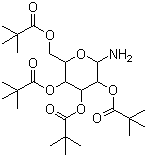 结构式 CAS# 108342-87-6, 2,3,4,6-四-O-叔戊酰基-beta-D-吡喃半乳糖胺