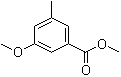 structure of CAS# 108593-44-8, Methyl 5-methoxy-3-methylbenzoate;Methyl 3-methoxy-5-methylbenzoate; Methyl 3-methyl-5-(methyloxy)benzoate