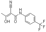 structure of CAS# 108605-62-5, 2-Cyano-3-hydroxy-N-(4-trifluoromethylphenyl)crotonamide;2-Cyano-3-hydroxy-N-[4-(trifluoromethyl)phenyl]but-2-enamide