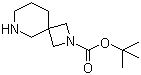 structure of CAS# 1086394-57-1, 2,6-Diazaspiro[3.5]nonane-2-carboxylic acid tert-butyl ester