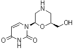 1-[(2R,6S)-6-(Hydroxymethyl)-2-morpholinyl]-2,4(1H,3H)-pyrimidinedione molecular structure (CAS 109205-43-8)
