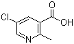 结构式 CAS# 1092286-30-0, 5-氯-2-甲基-3-吡啶羧酸
