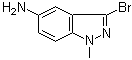 结构式 CAS# 1092351-49-9, 3-溴-1-甲基-1H-吲唑-5-胺