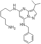 结构式 CAS# 1092443-52-1, BS 181; N5-(6-氨基己基)-3-异丙基-N7-苄基吡唑并[1,5-a]嘧啶-5,7-二胺